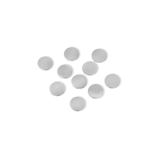 10 Pack Blank Round Polished Stainless Steel Pendant